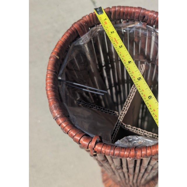 Vintage Pillar Tiki Bamboo Fern Plant Stand For Sale - Image 10 of 10