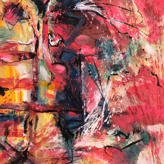 Original Vintage Abstract Landscape Painting 1970’s For Sale In Philadelphia - Image 6 of 9