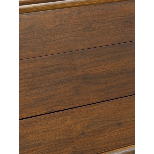 1960s Floating Walnut Dresser With Caned Doors For Sale - Image 11 of 11