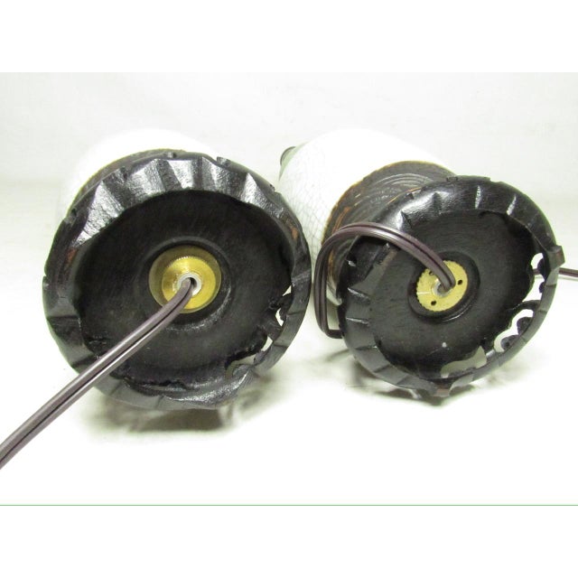 Pair of Chinese Crackle Glaze Lamps For Sale In San Francisco - Image 6 of 16