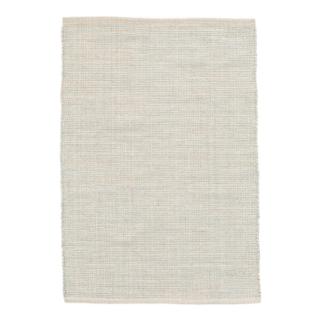 Dash & Albert by Annie Selke Marled Light Blue Woven Cotton Rug, 4' x 6' For Sale