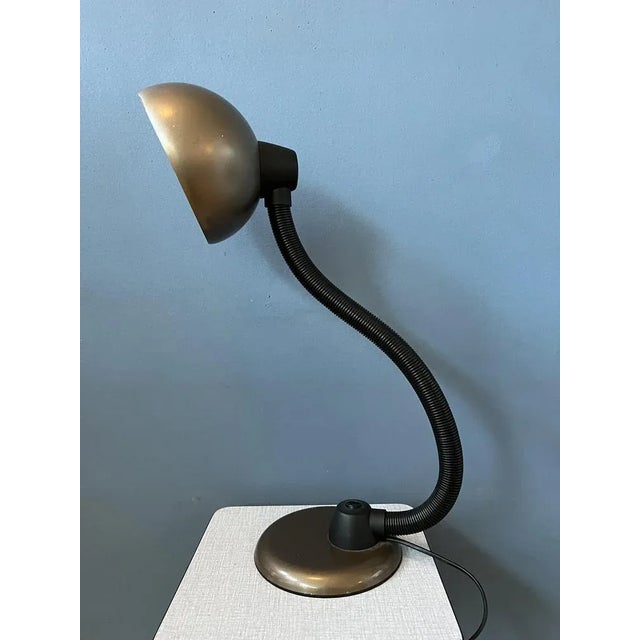 Metal Space Age Desk Lamp with Adjustable Arm, 1970s For Sale - Image 7 of 11