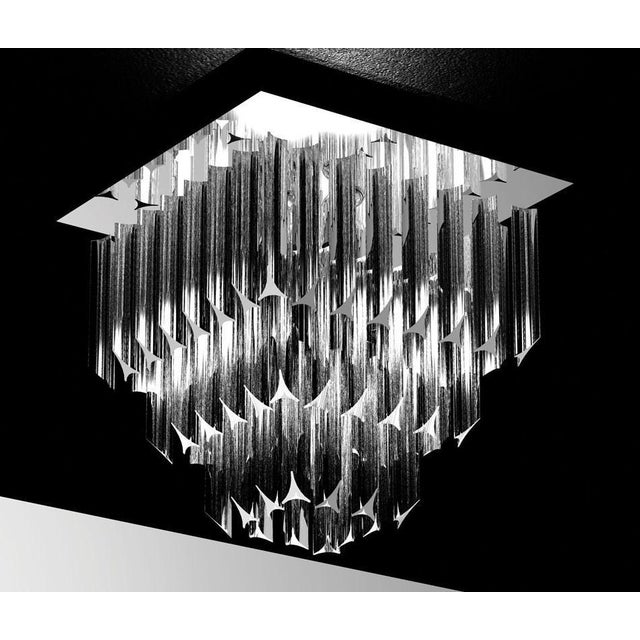 Contemporary Syrus & Glacial 4 Light Flush Mount by Aggiolight For Sale - Image 3 of 7