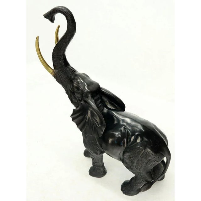 High Bronze Elephant Sculpture For Sale - Image 12 of 13