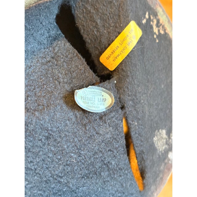 1980s Chapman Tall Buffet Cast Brass Table Lamps With Original Black Shades - a Pair For Sale - Image 15 of 17