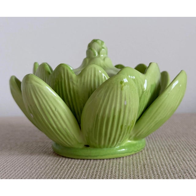 Vintage Italian Artichoke Lidded Bowl For Sale - Image 12 of 12