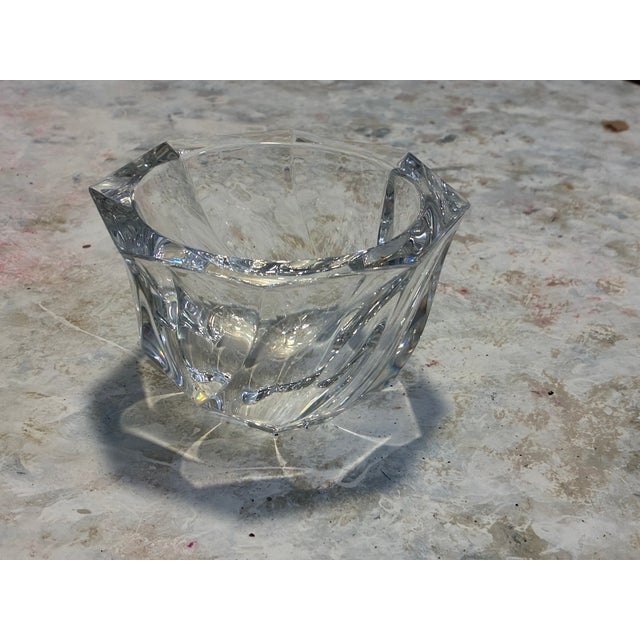 Postmodern Postmodern Swedish Art Crystal "Residence" Bowl by Olle Alberius for Orrefors, 1980s For Sale - Image 3 of 7