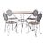Mid Century Wrought Iron Patio Dining Set For Sale