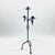 Metal Hand Forged Wrought Iron Candelabra 33″ (83cm) Antique Copper Patina 3-Arm Twist & Basket Design Candle Holder Rustic Fireplace Decor For Sale - Image 7 of 7