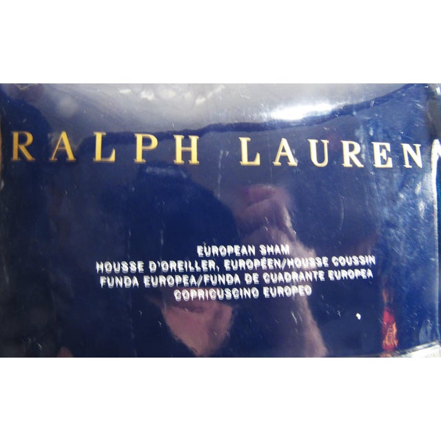 Ralph Lauren Square European Sham Linen Aubree Tipton For Sale - Image 11 of 12