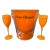 Vintage French Acrylic "Veuve Clicquot" Champagne Cooler Bucket and Two Flutes For Sale