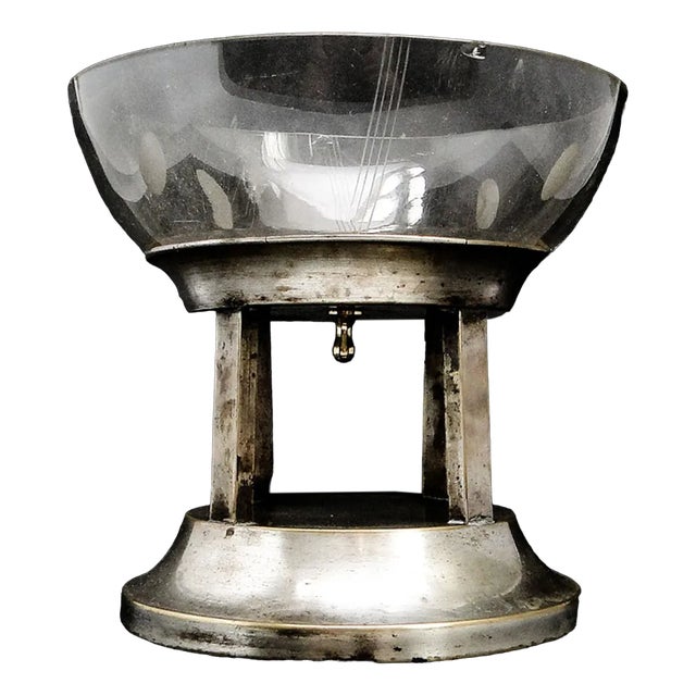 Art Deco Bowl on Stand from WWS Przemmet, Poland, 1950s For Sale