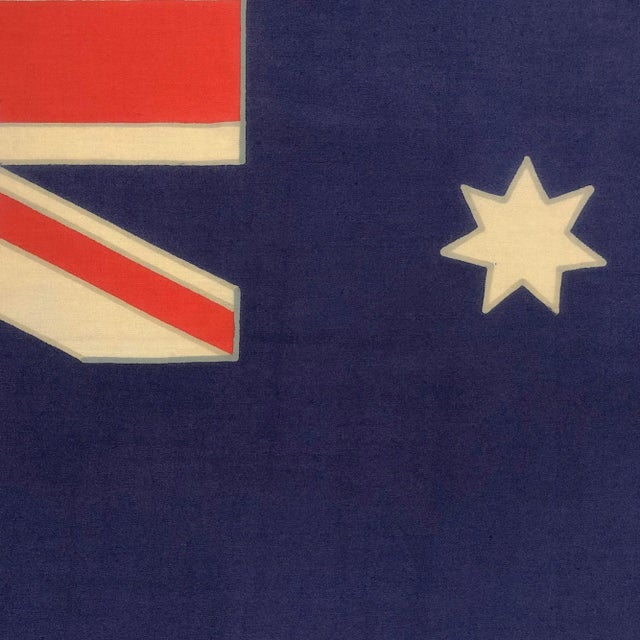 Vintage Wool Hand-Painted Flag of Australia | Chairish