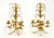 Decorative Italian Gold Gilt Metal & Crystals Candle Stands MINT