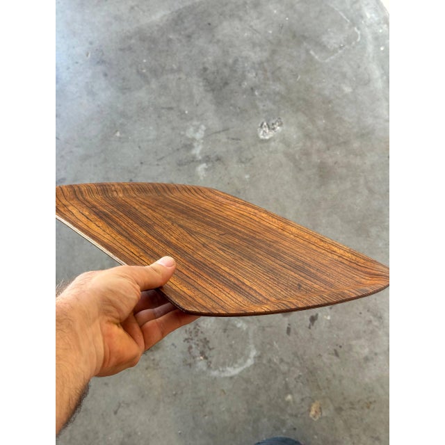 Mid-Century Danish Rosewood Serving Tray – Sculpted Minimalist Design, 1960s For Sale - Image 9 of 10