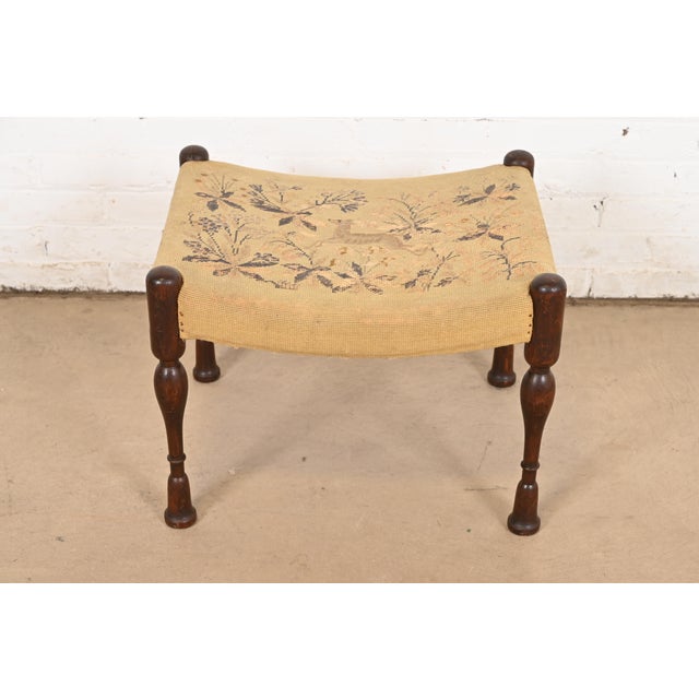 A rare and exceptional antique Arts & Crafts stool or ottoman By Gustav Stickley (#797 "India Seat" in the 1900 catalog)...