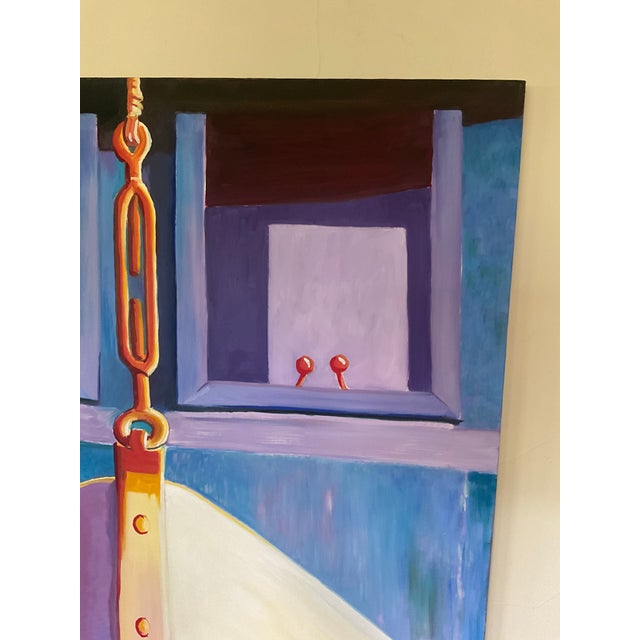 Contemporary “Prow” Contemporary Expressionist Coastal Oil Painting, 2000 For Sale - Image 3 of 12