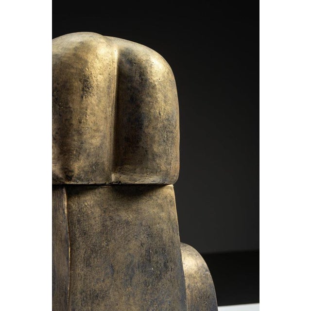 Brown Abstract Sculpture by Cor Dam, 1970s For Sale - Image 8 of 15
