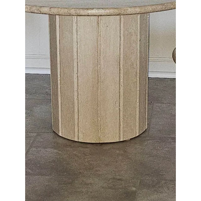 Contemporary Tavertine Marble Nesting Bunching Tables For Sale - Image 3 of 6