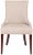 19''H Linen Dining Chair With Silver Nailheads in Taupe & Cherry Mahogany For Sale - Image 11 of 11
