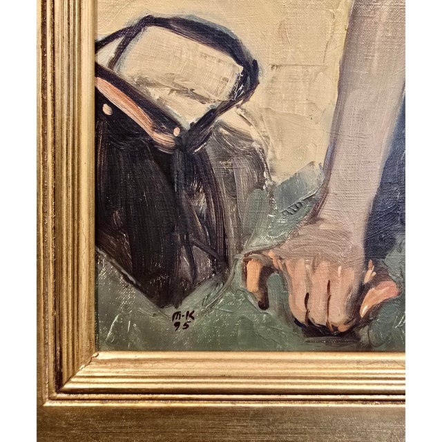 Milt Kobayashi - Girlfriends at a Restaurant -Oil Painting For Sale In Los Angeles - Image 6 of 8