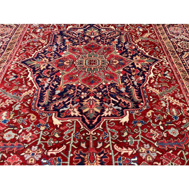 Textile Antique Heriz Rug, 1920s For Sale - Image 7 of 18