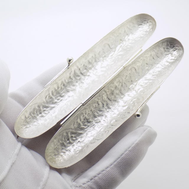 Vintage Italian Handmade Genuine Sterling Silver 925 Cigar Holder Florentine Box For Sale - Image 4 of 10