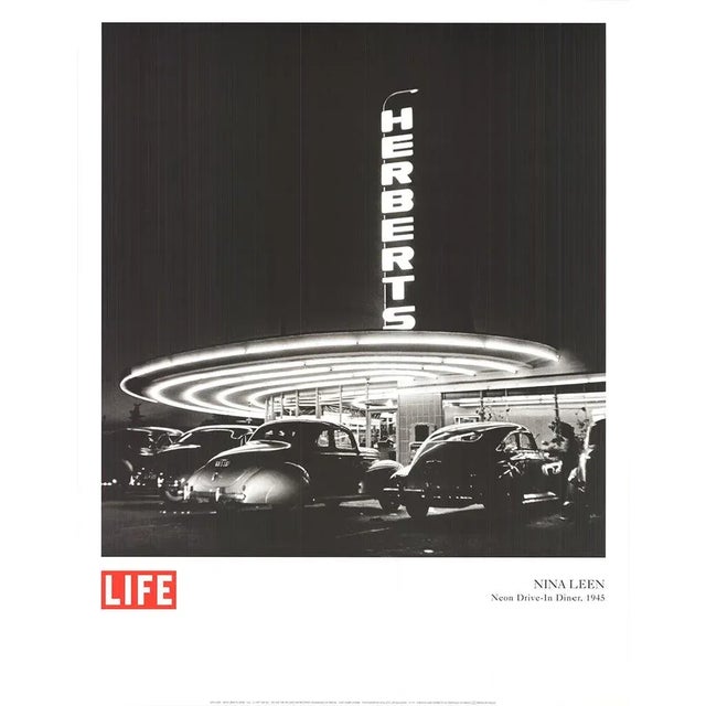 1997 Nina Leen 'Neon Drive-In Diner' Offset Lithograph For Sale