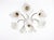 Mid-Century Modern Mid-Century Modern Italian Murano White Opaline Glass and Brass Chandelier, 1950s For Sale - Image 3 of 4
