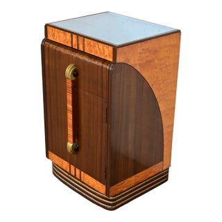 Leo Jiranek for Grand Rapids Furniture Art Deco Walnut and Burl Wood Nightstand, 1930s For Sale