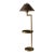 Vintage Black and Brass Sculptural Floor Lamp With End Table by Hart Associates For Sale