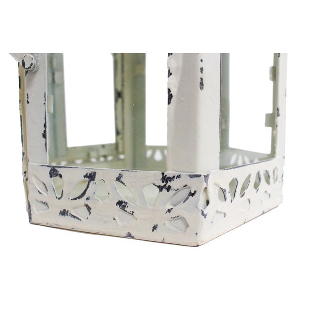 Metal Vintage Hexagon Lantern For Sale - Image 7 of 10