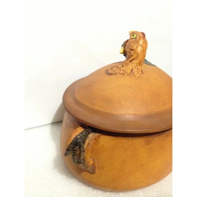 French Country Pillivuyt Pheasant Chicken Covered Tureen Casserole, France For Sale - Image 3 of 9
