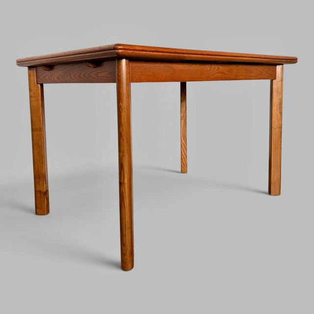 Mid-Century Teak, Walnut and Oak Draw Leaf Extending Dining Table, 1960s For Sale - Image 4 of 10