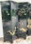 Ebony Early 20th Century Asian Palace Theme Six Panel Lacquer Screen For Sale - Image 8 of 10