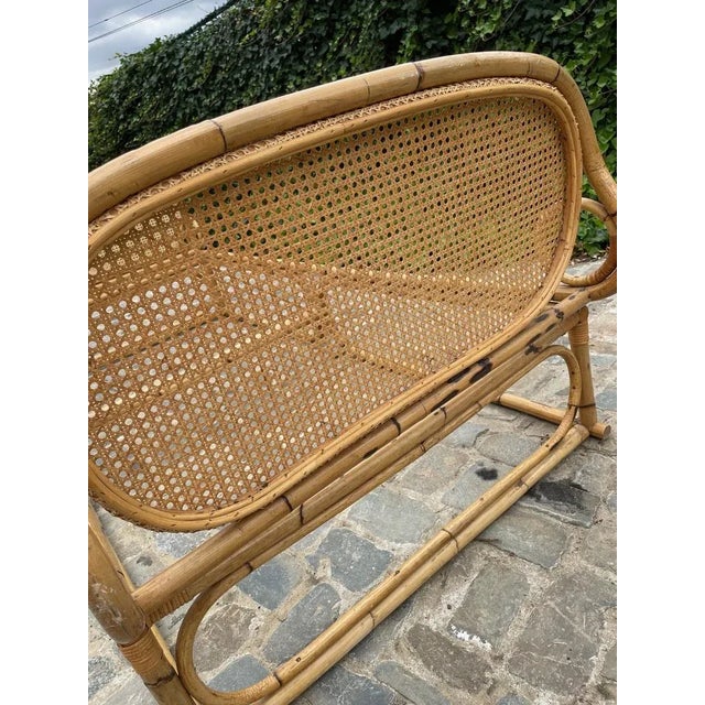 Bed in Bamboo, 1970s For Sale - Image 4 of 5