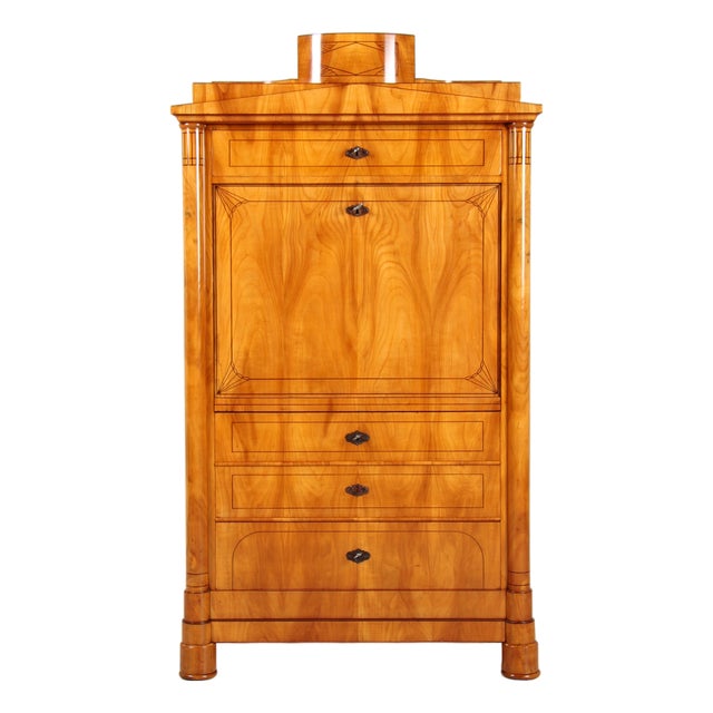 Biedermeier Cherrywood Secretary, 1830s For Sale