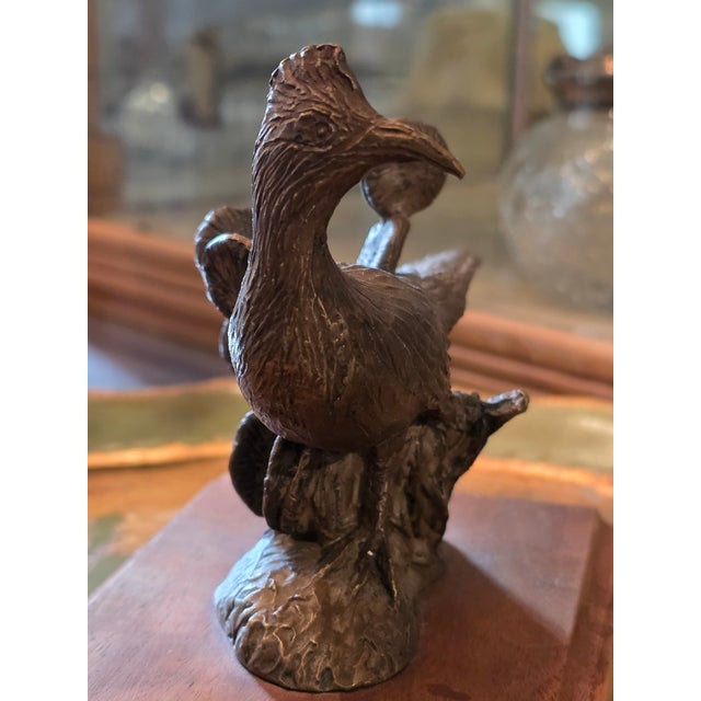 American Small Bronze Roadrunner Statue For Sale - Image 3 of 9