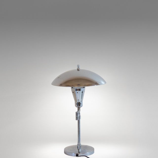 Bauhaus Bauhaus Chromed Desk Lamp with Adjustable Lampshade, Italy, 1950s For Sale - Image 3 of 17