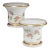 Pair of 1930s French Hand-Painted Porcelain Cachepots From the Iris Apfel Collection For Sale