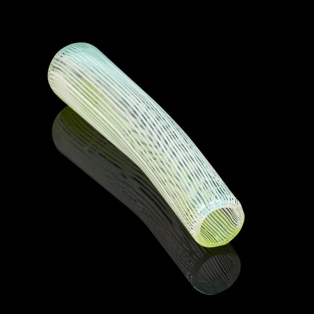 Tall Vintage Filigrana Vase, Italian Art Glass, Murano, Flower Sleeve, c.1950 For Sale - Image 6 of 10