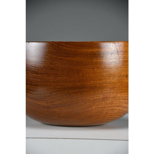 Large Mid-Century Modern Scandinavian Jatoba Wood Bowl, 1960s For Sale - Image 12 of 13
