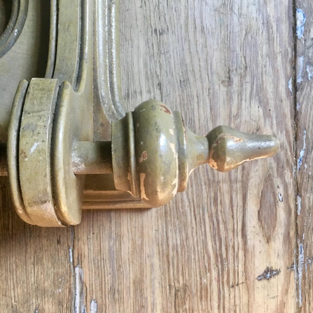 Folk Victorian Painted Wood Towel Rack For Sale - Image 4 of 9