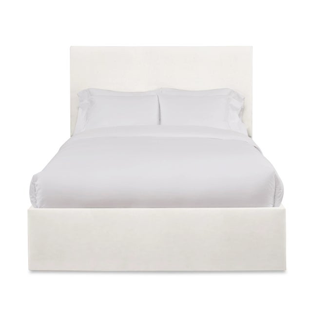 Casa Cosima Hadley California King Bedframe, Ivory Velvet For Sale - Image 4 of 4