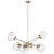 Modern AERIN By Visual Comfort Studio Tierney 6-Light Chandelier in Satin Brass For Sale - Image 3 of 3