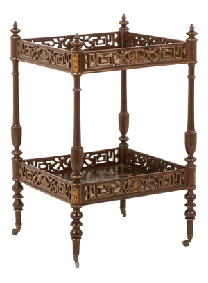 Small Napoleon III Side Table with Japanese-Style Lacquer