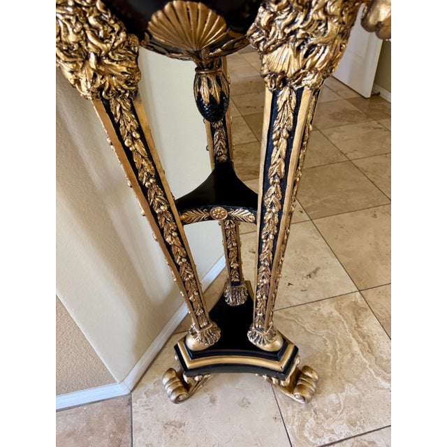 1920s Empire Neo Classical Traditional Ram’s Head With Marble Top Pedestal Plinth For Sale - Image 5 of 12