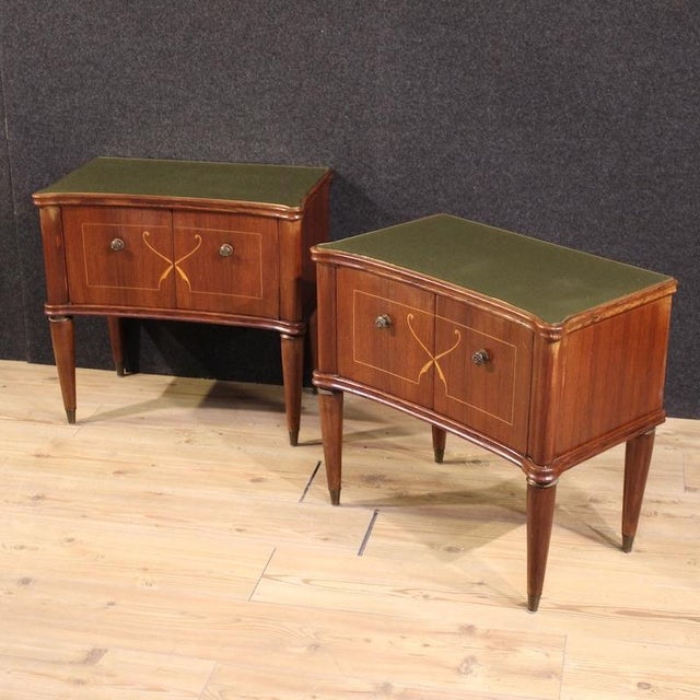Italian Bedside Tables in the style of Paolo Buffa, 1960, Set of 2 For Sale - Image 11 of 13