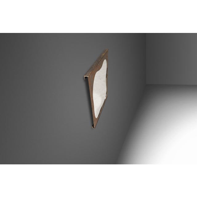 Industrial Brutalist Industrial Mirror Cut From Raw Patinaed Architectural Steel by Mark Leblanc for Leblanc Studios, Usa, C. 2024 For Sale - Image 3 of 17