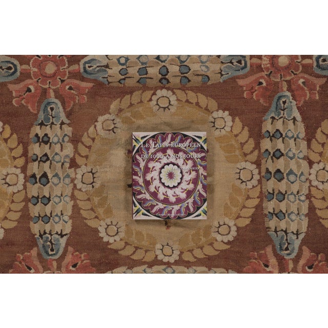 Antique 19th Century Aubusson Square Rug With Bold Floral Medallion - Rug & Kilim For Sale - Image 11 of 11